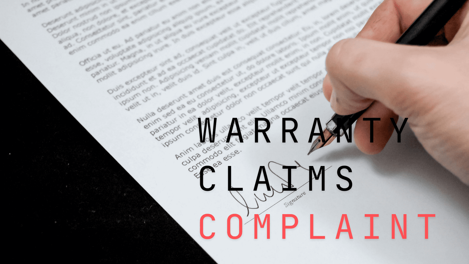 Warranty Claims